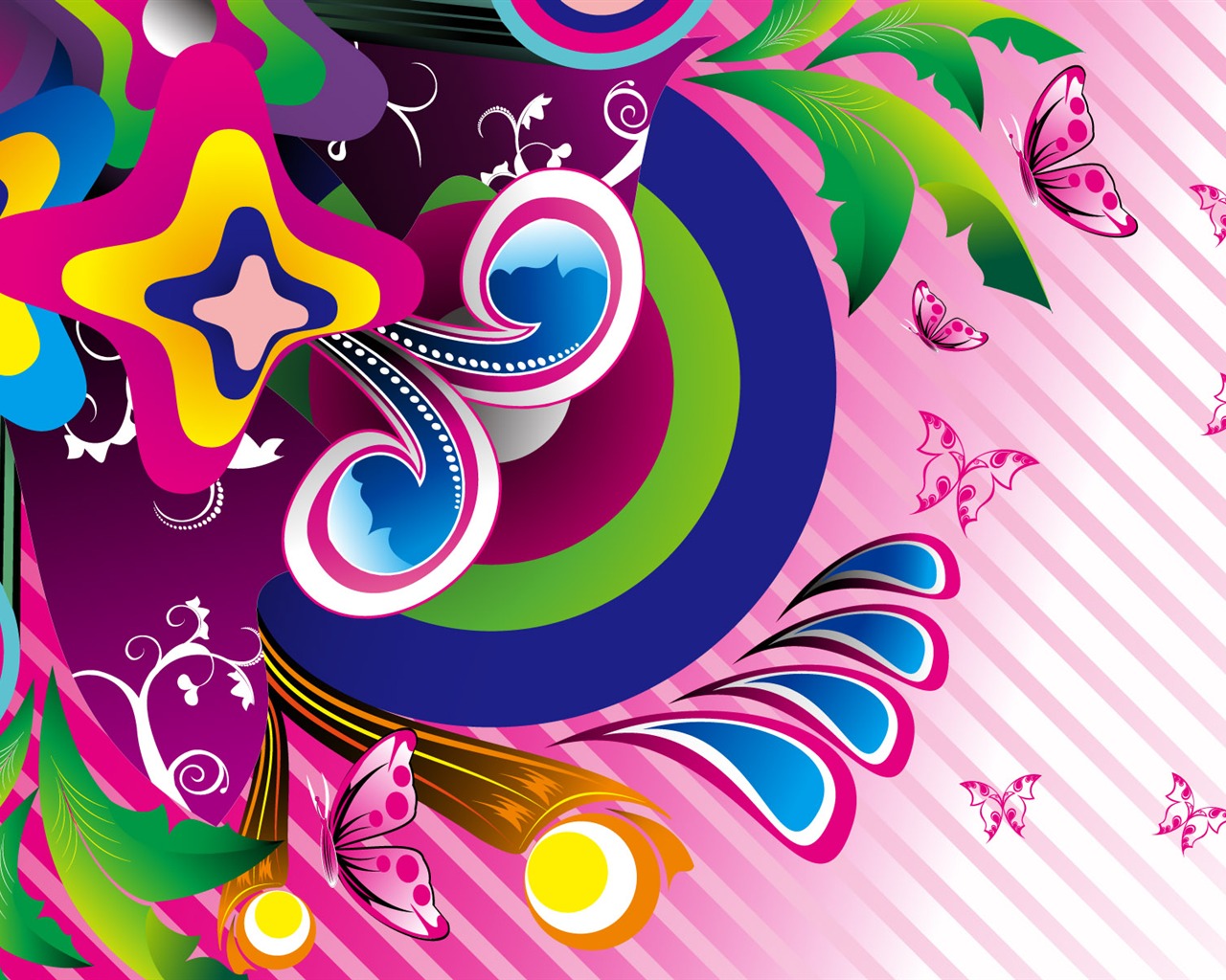 Widescreen trend vector wallpaper (1) #1 - 1280x1024