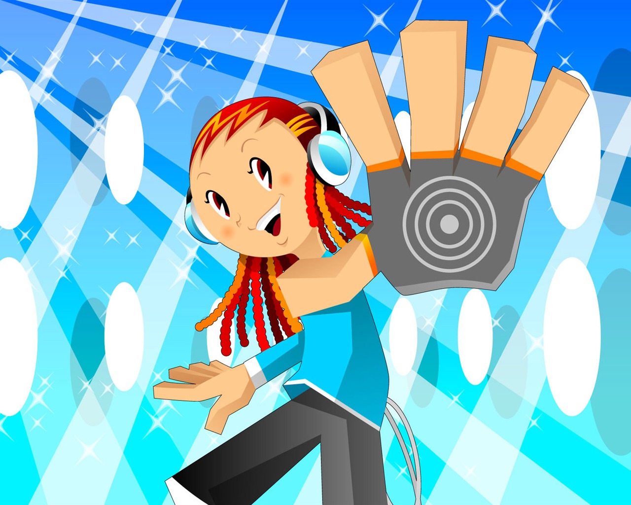 Vector collection of women wallpaper (1) #19 - 1280x1024