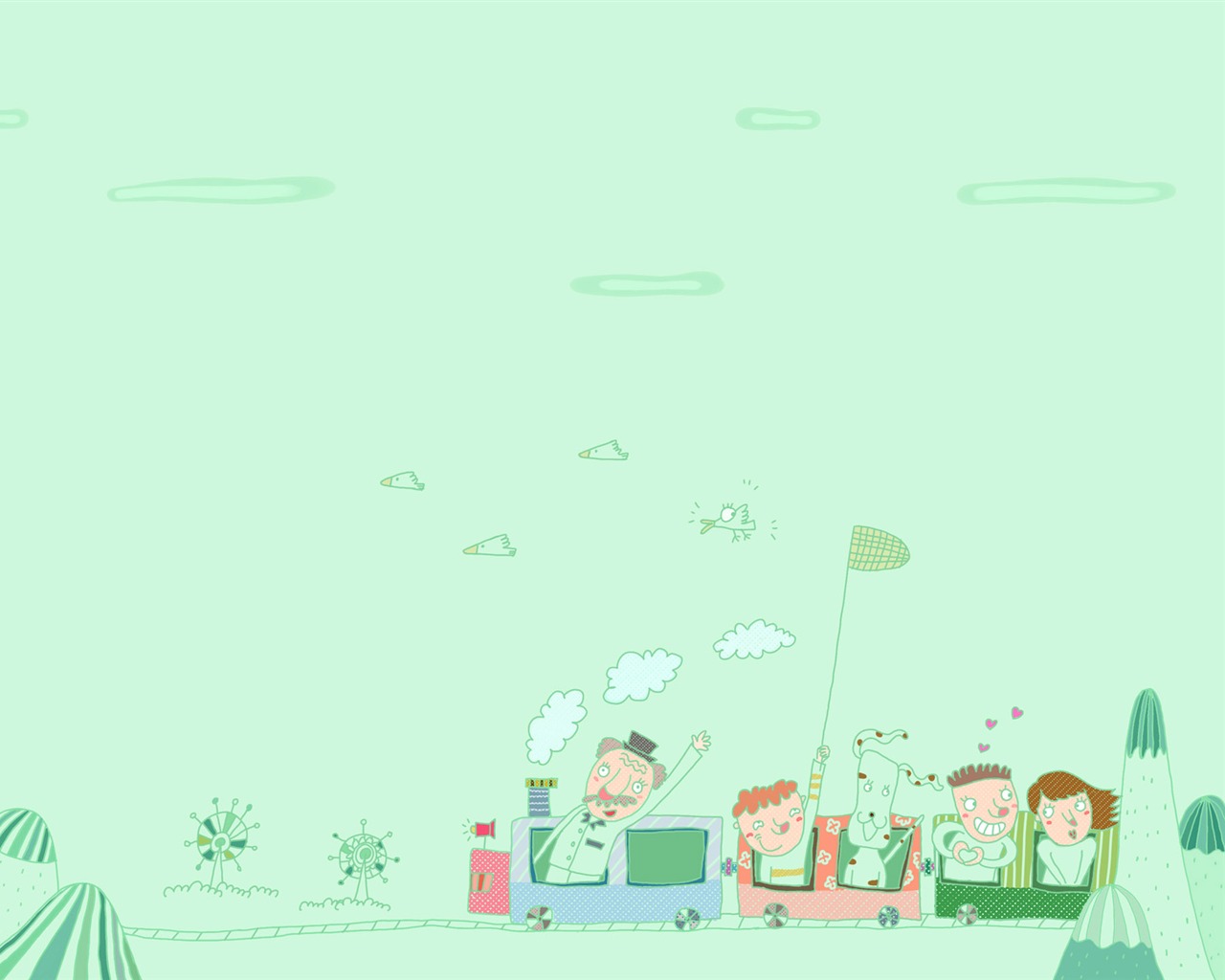 Large cartoon wallpaper (1) #17 - 1280x1024