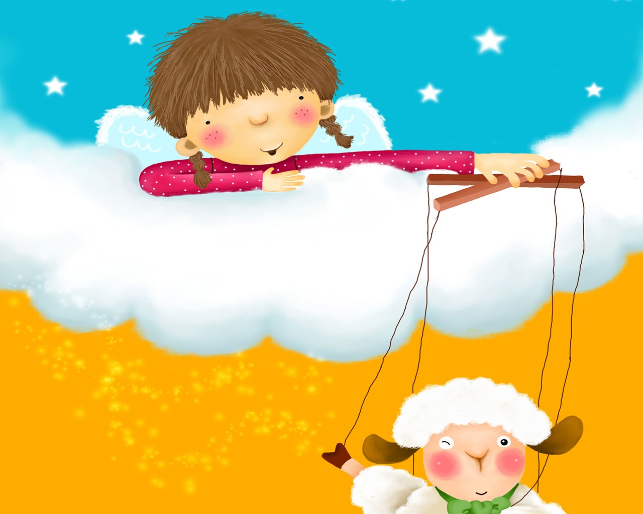 Large cartoon wallpaper (2) #3 - 1280x1024