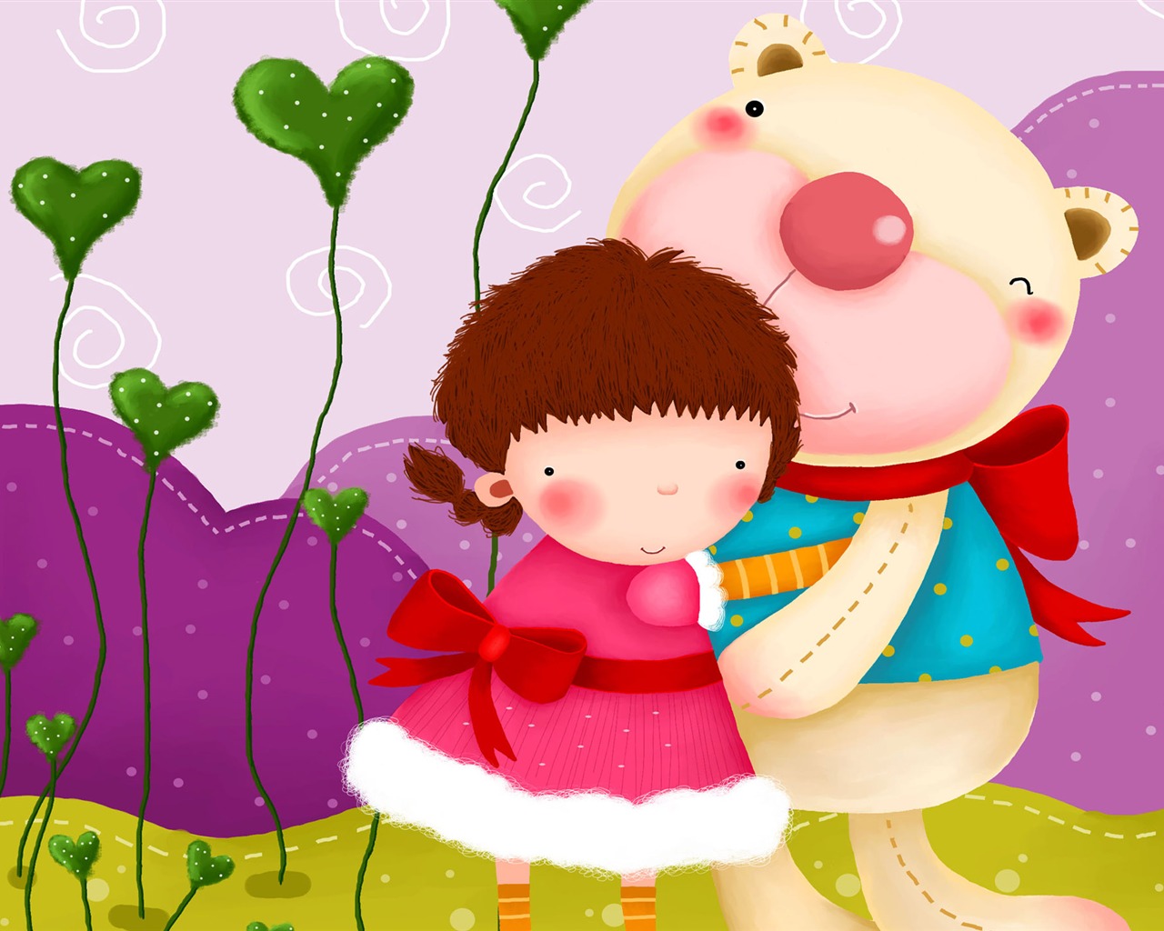 Large cartoon wallpaper (2) #8 - 1280x1024