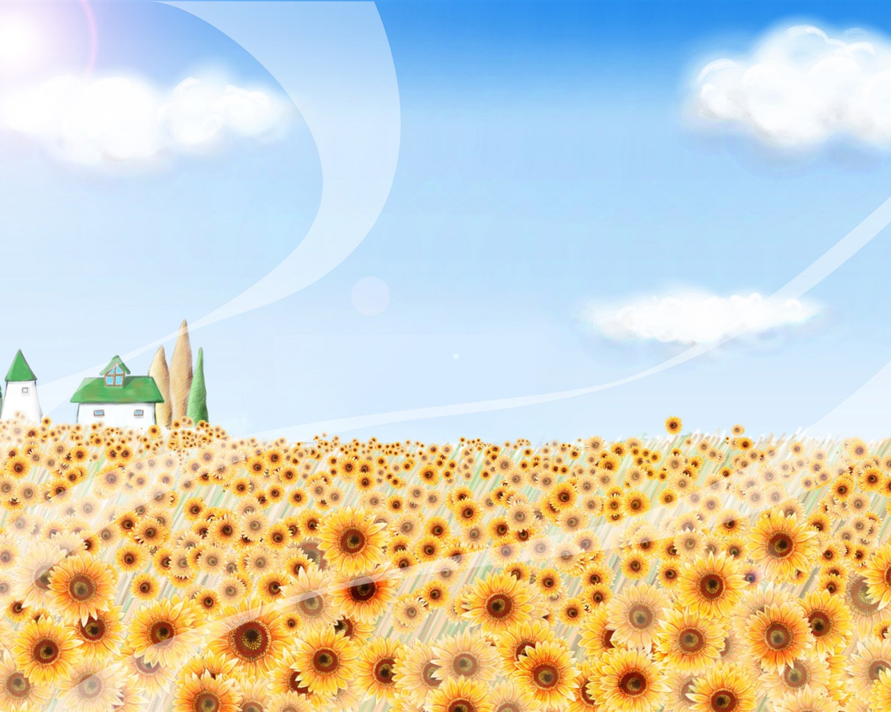 Large cartoon wallpaper (4) #1 - 1280x1024