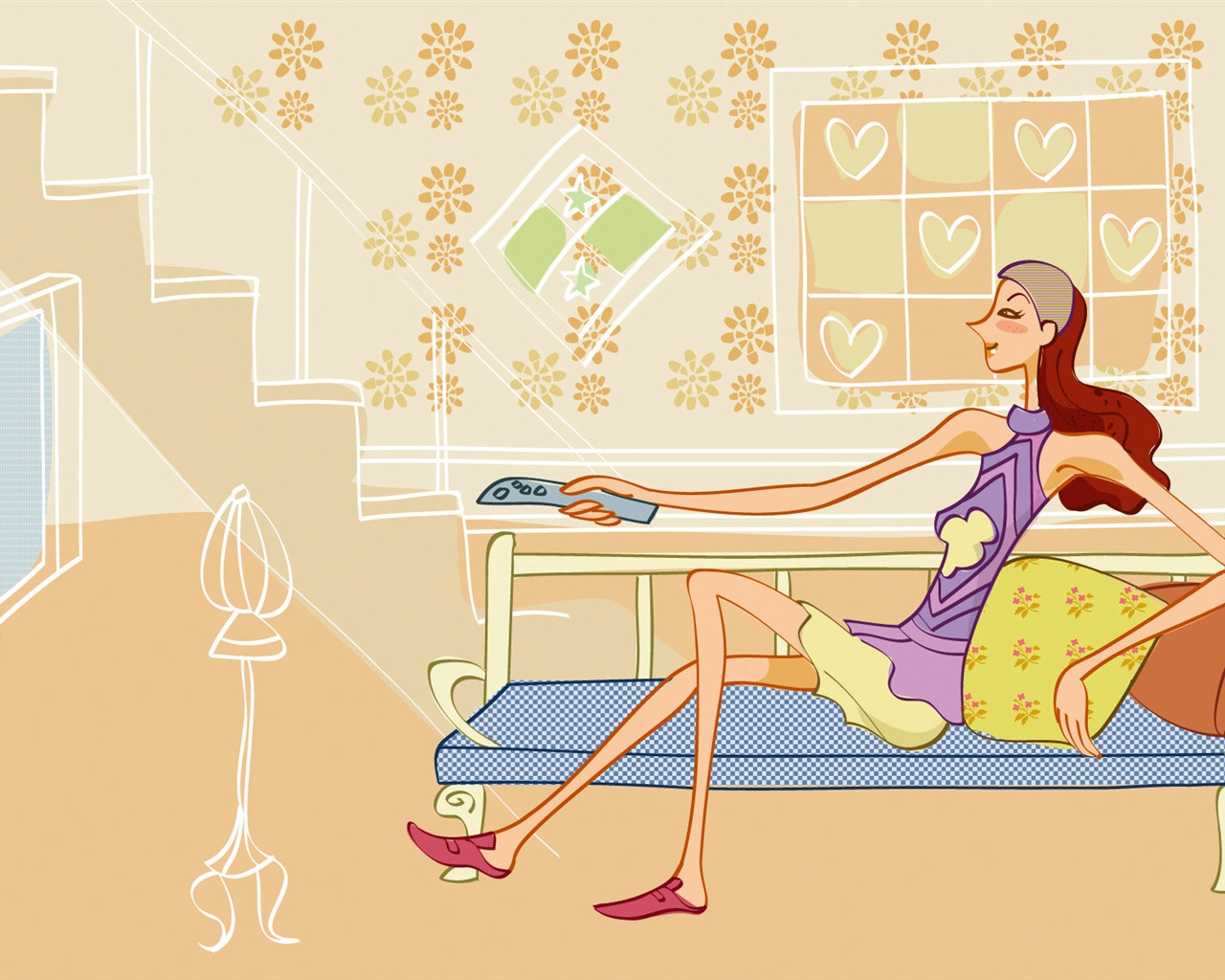 Fashion Girls Vector Wallpaper (1) #19 - 1280x1024