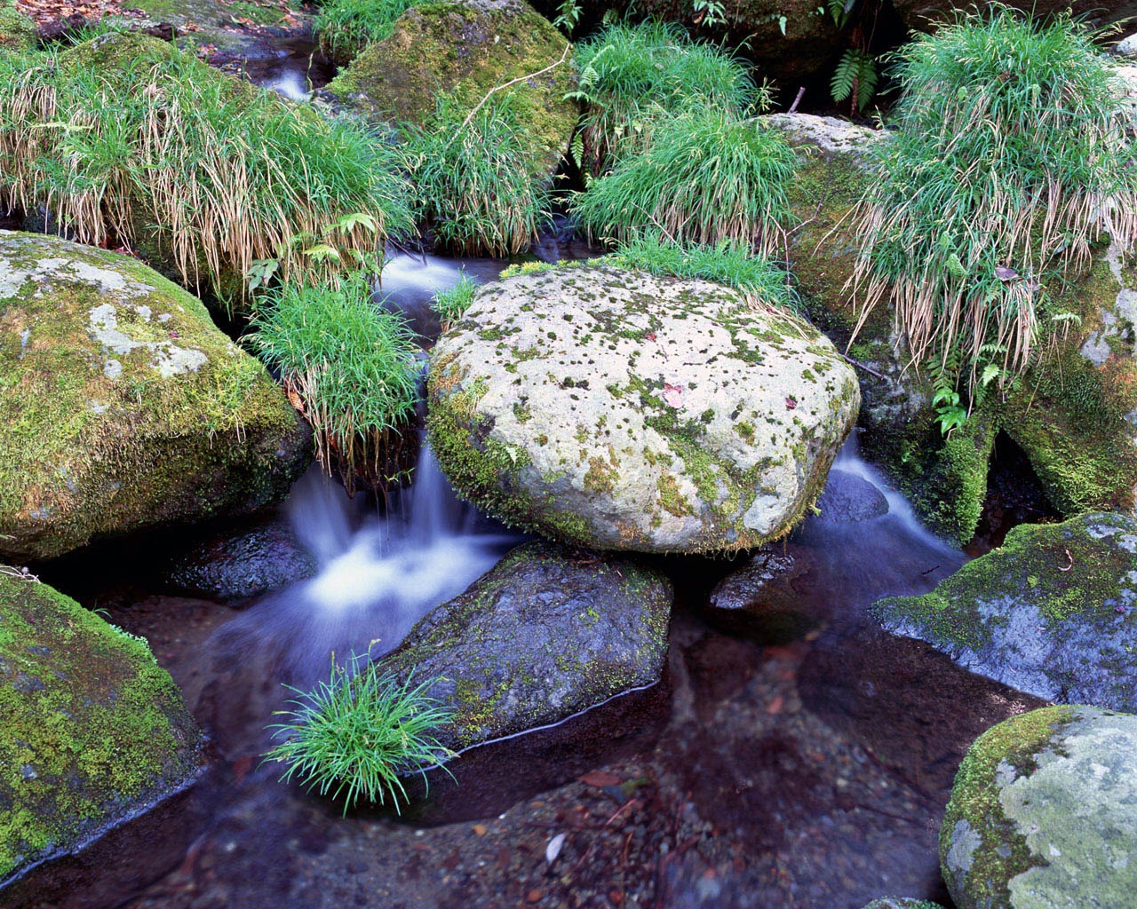 Waterfall streams wallpaper (1) #2 - 1280x1024
