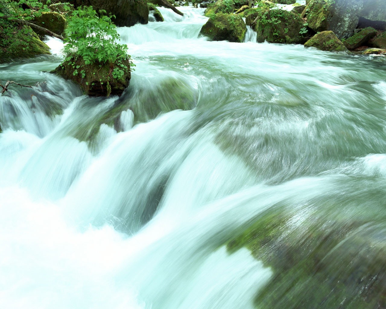 Cascada arroyos fondo de pantalla (1) #18 - 1280x1024