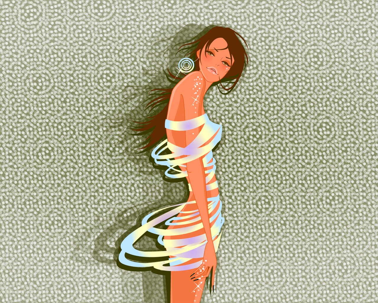 矢量女性合集 壁紙(七) #6 - 1280x1024