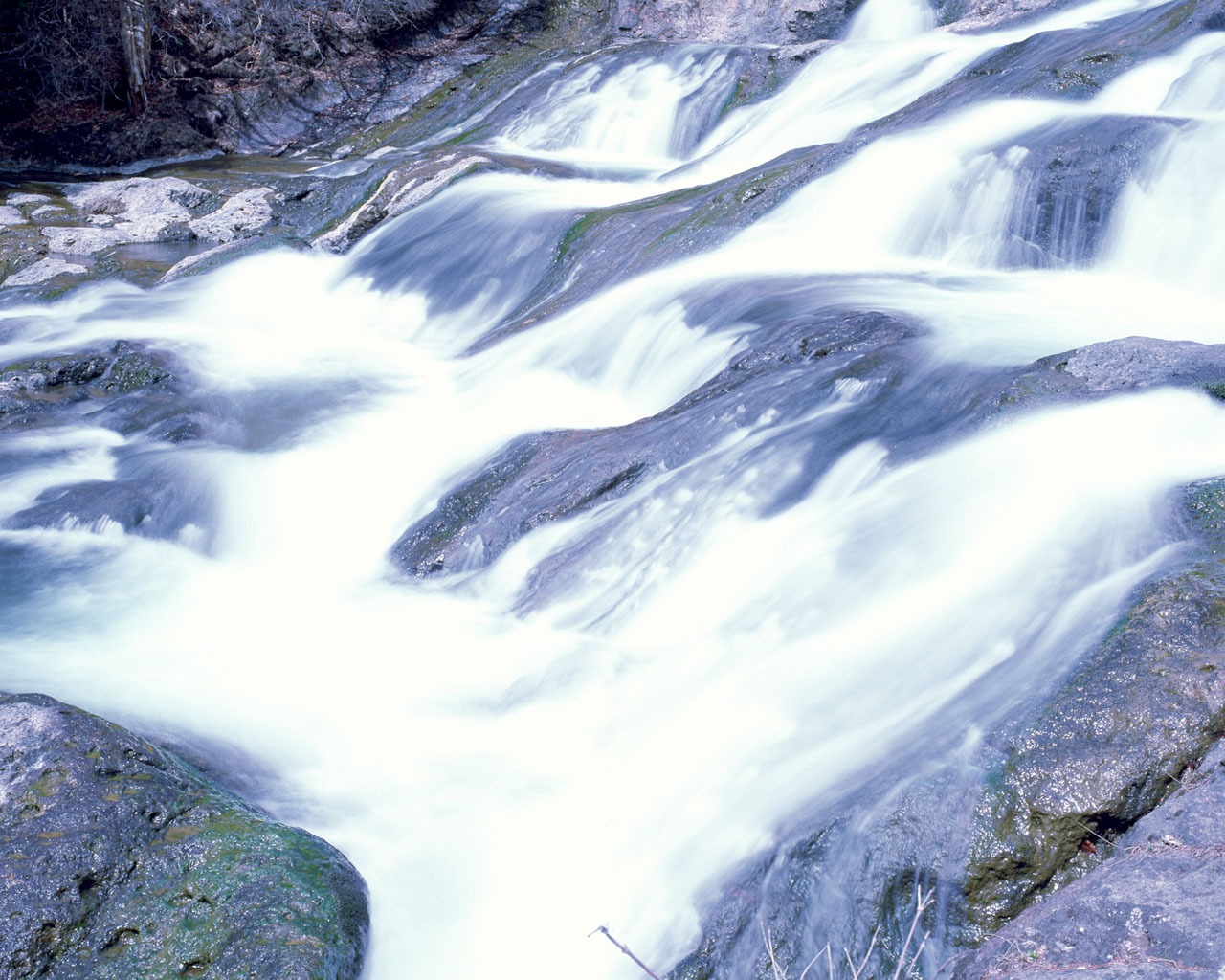 Waterfall streams wallpaper (2) #6 - 1280x1024