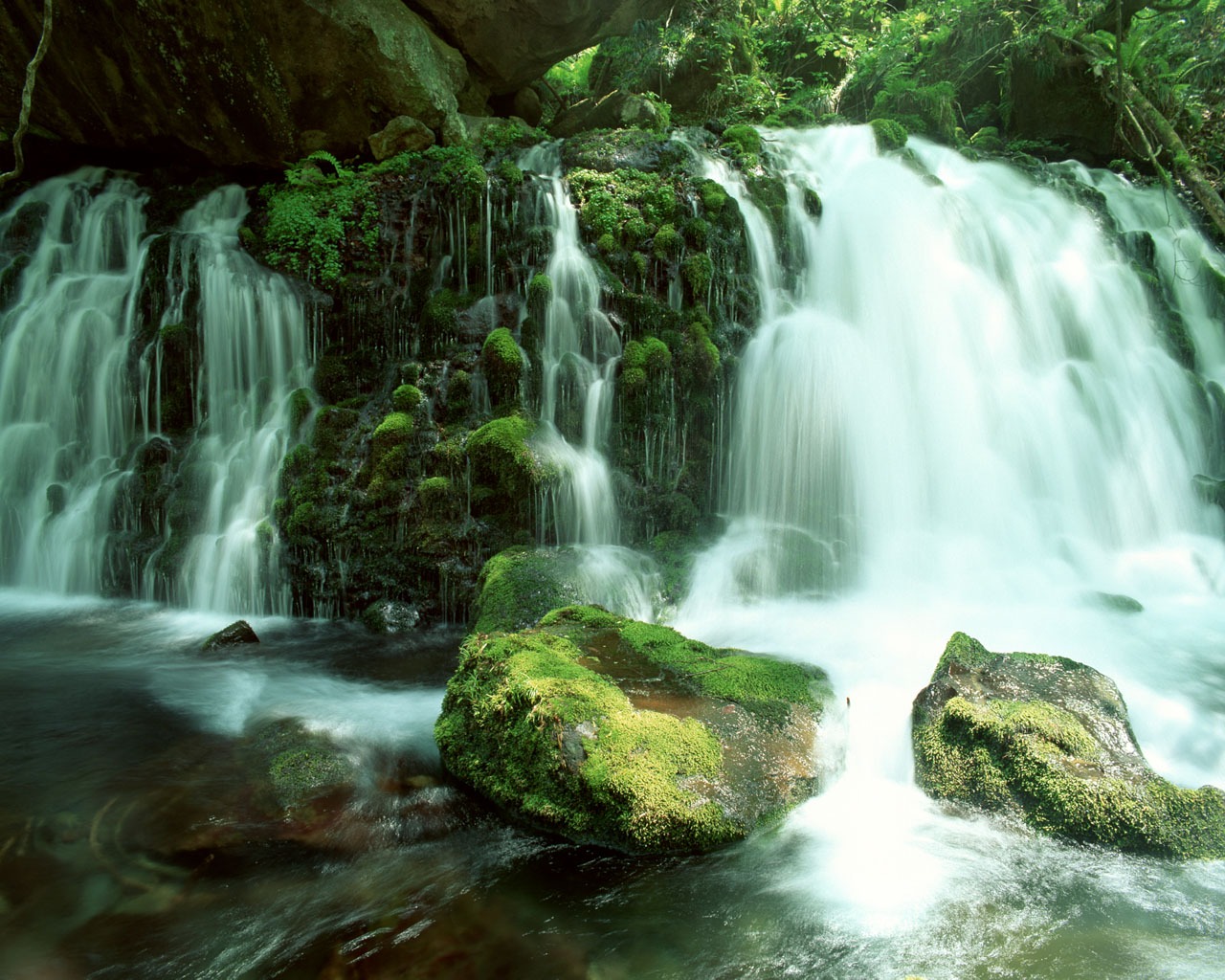 Waterfall streams wallpaper (2) #18 - 1280x1024