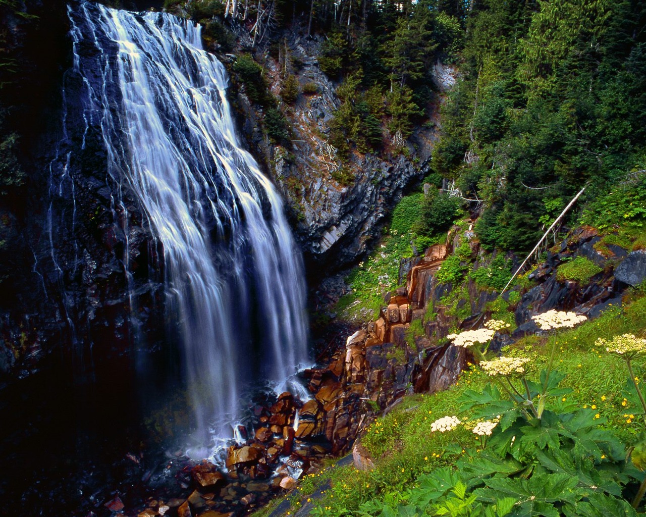 Waterfall streams wallpaper (3) #8 - 1280x1024