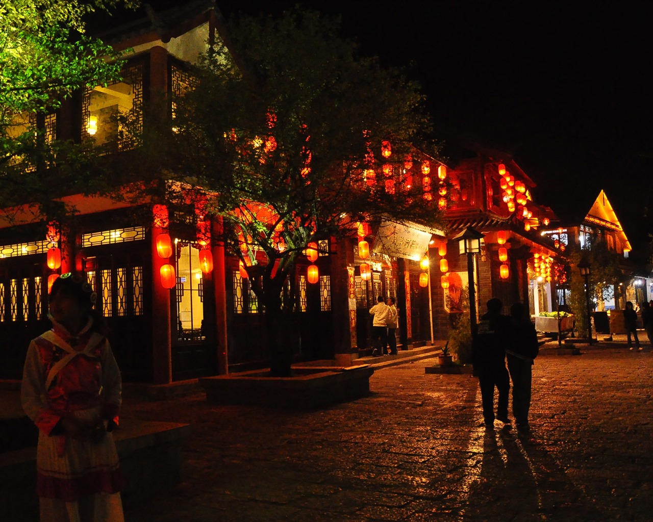 Lijiang Ancient Town Night (Old Hong OK works) #13 - 1280x1024