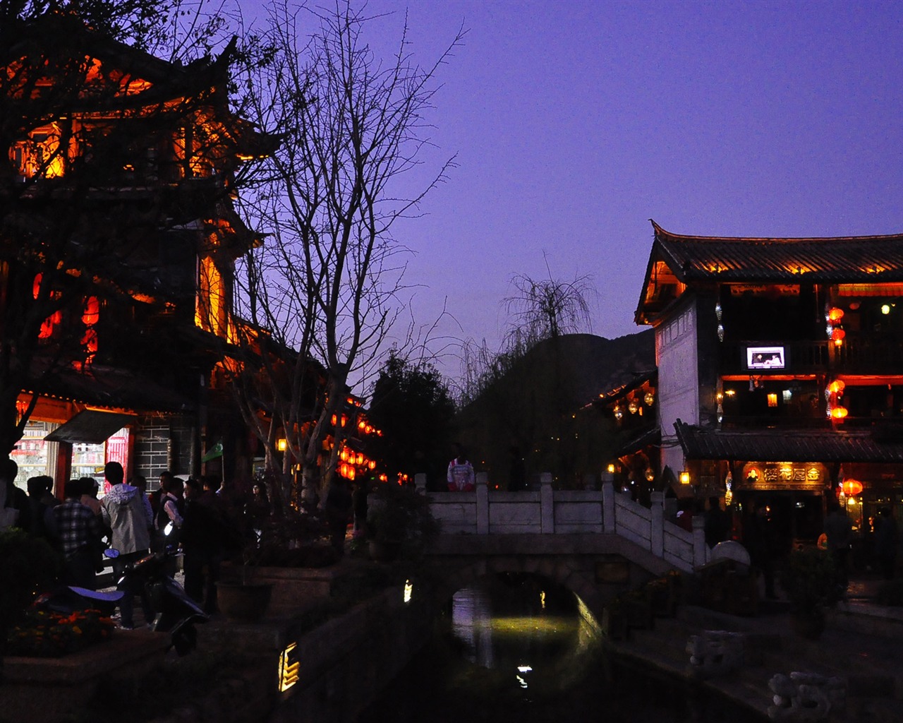 Lijiang Ancient Town Night (Old Hong OK works) #18 - 1280x1024
