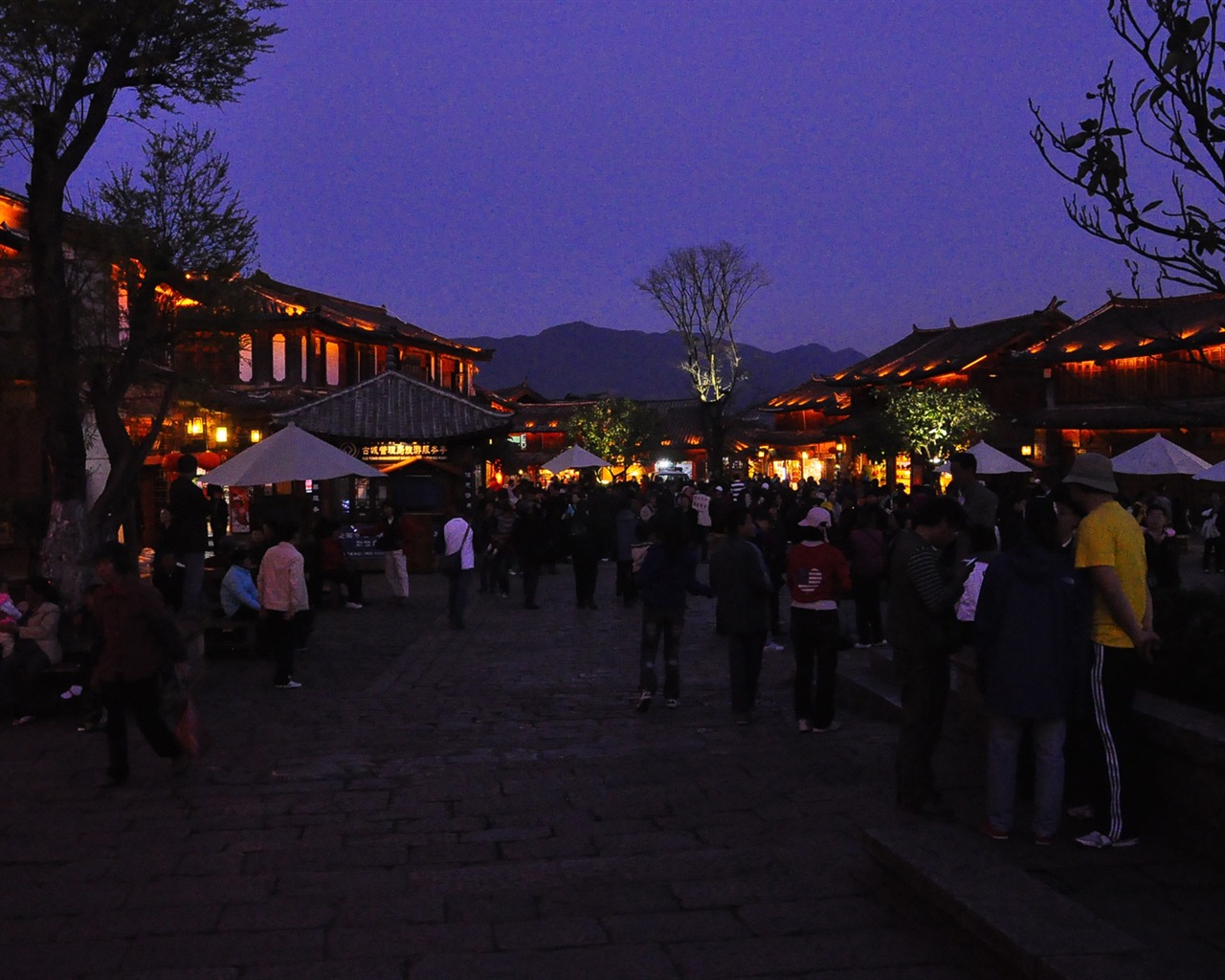 Starobylé město Lijiang Night (Staré Hong OK práce) #20 - 1280x1024