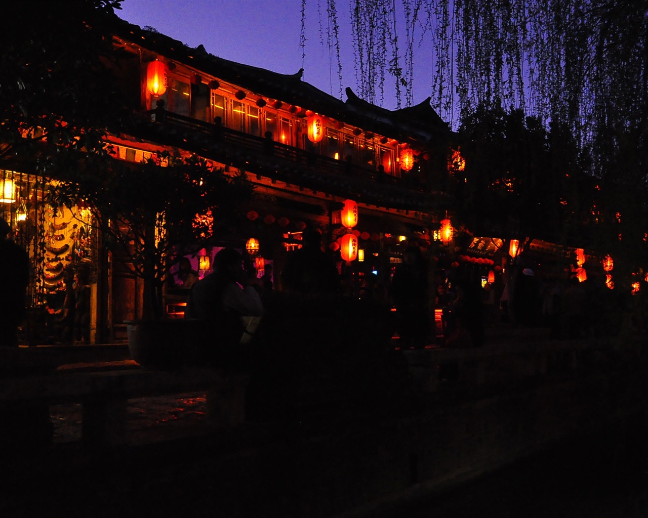 Lijiang Ancient Town Night (Old Hong OK works) #23 - 1280x1024