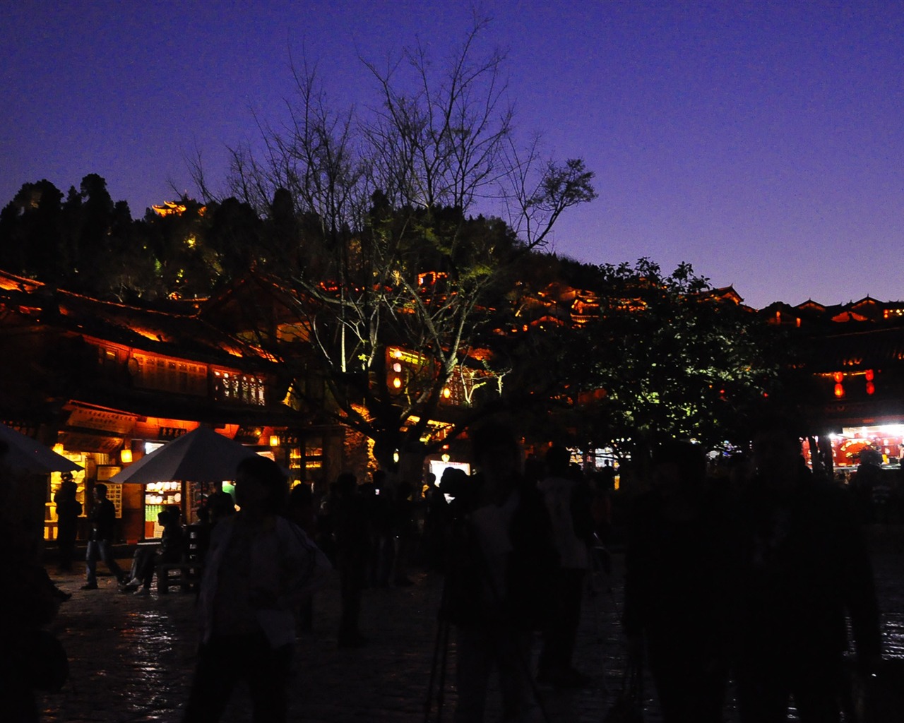 Starobylé město Lijiang Night (Staré Hong OK práce) #28 - 1280x1024
