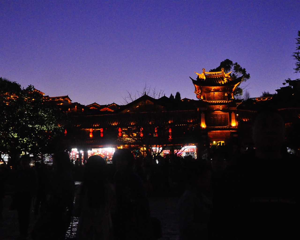 Lijiang Ancient Town Night (Old Hong OK works) #29 - 1280x1024