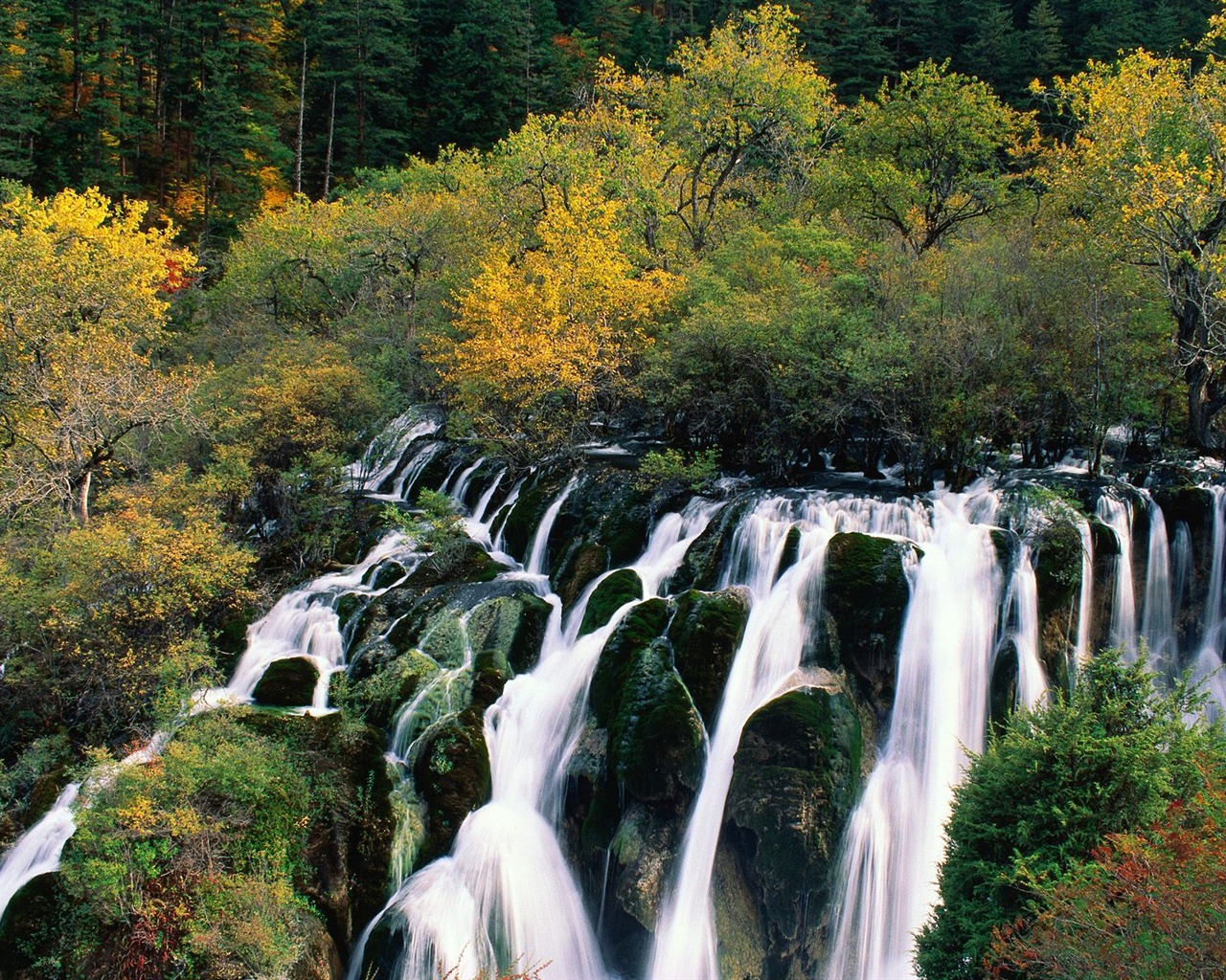 Cascada arroyos fondo de pantalla (5) #3 - 1280x1024