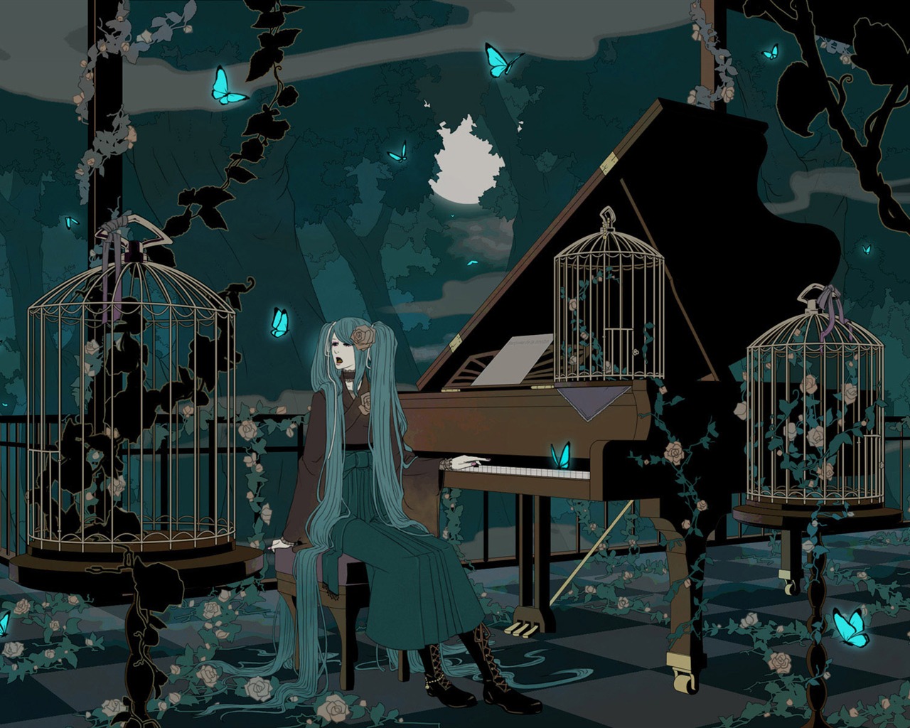 初音未來系列 壁紙(一) #18 - 1280x1024