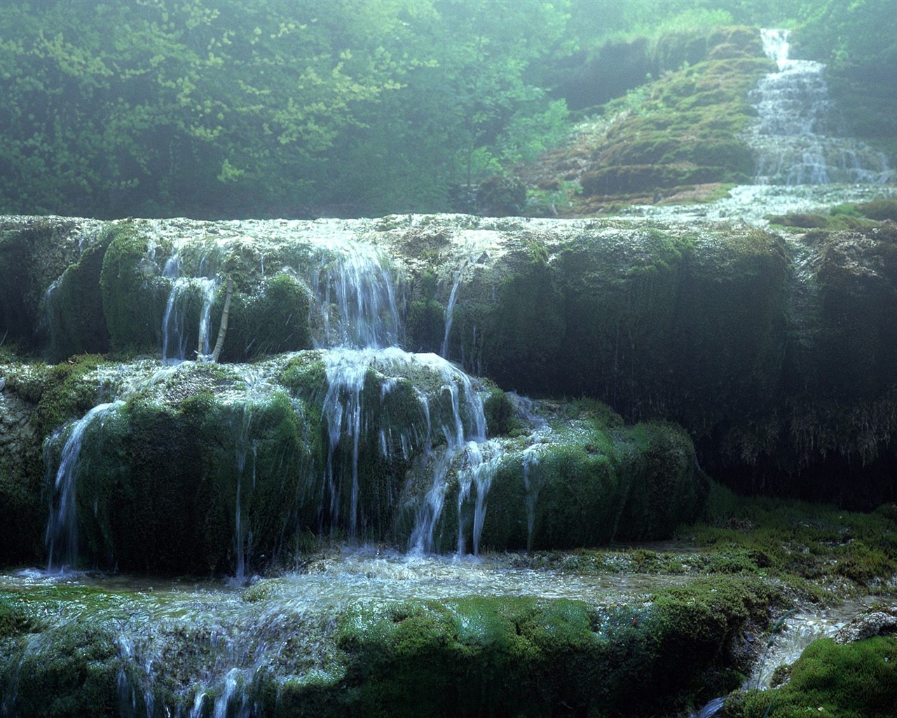 Waterfall streams wallpaper (7) #15 - 1280x1024