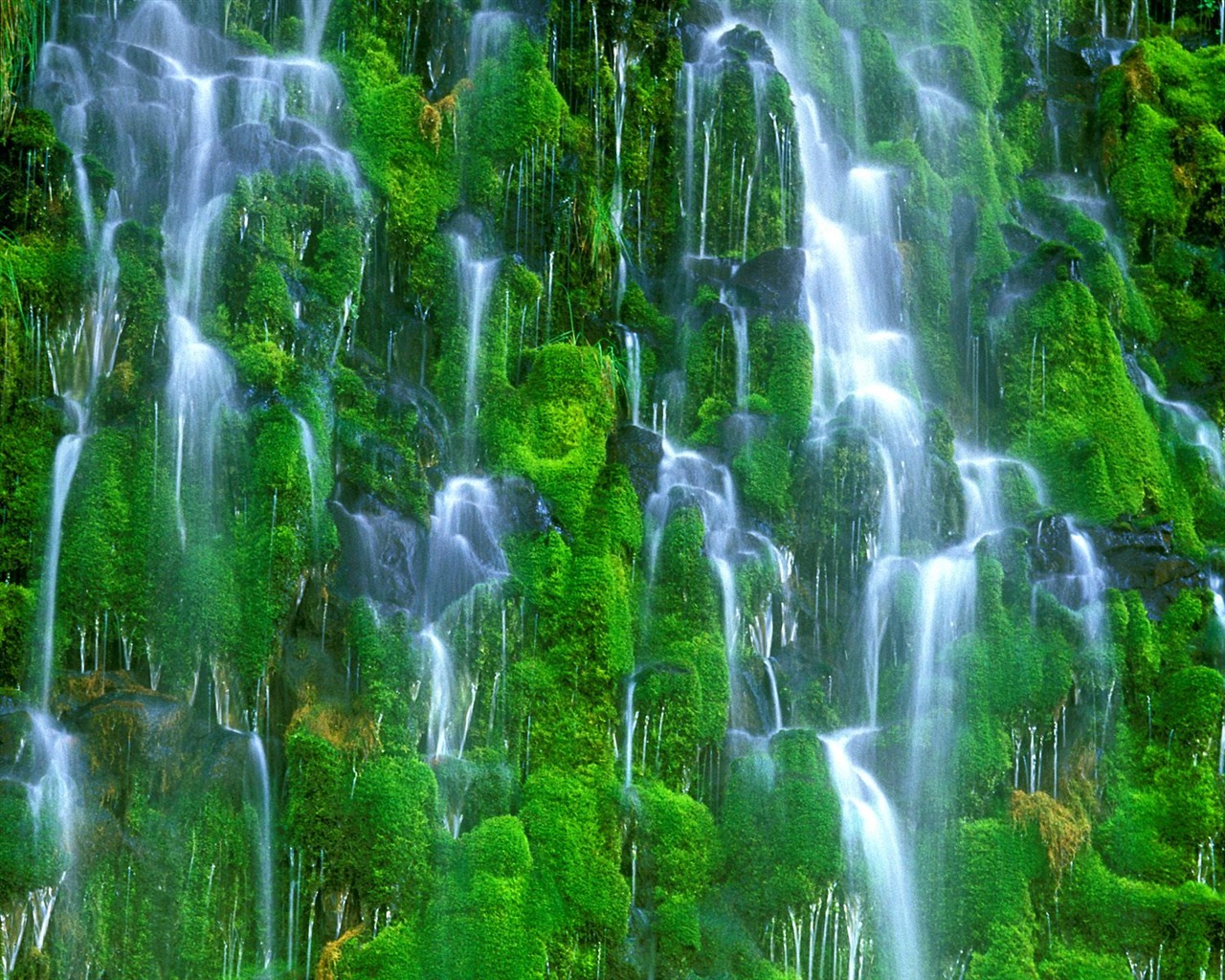 Waterfall streams wallpaper (7) #20 - 1280x1024