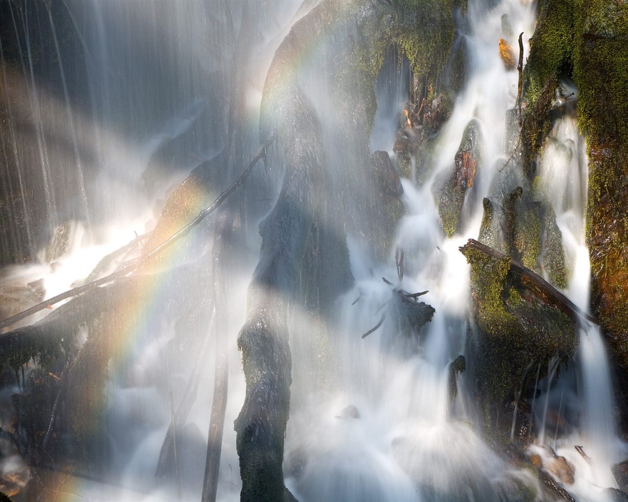 Waterfall streams wallpaper (10) #7 - 1280x1024
