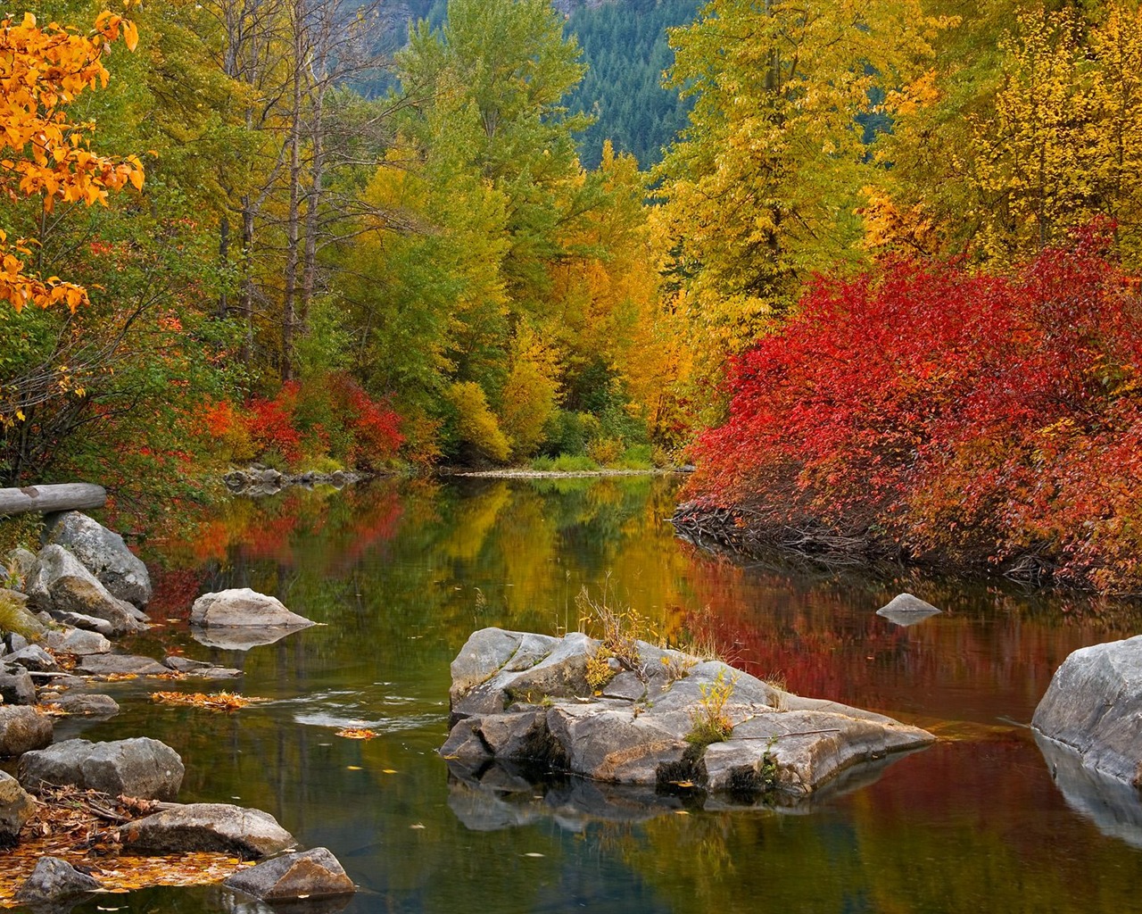 Waterfall streams wallpaper (10) #13 - 1280x1024