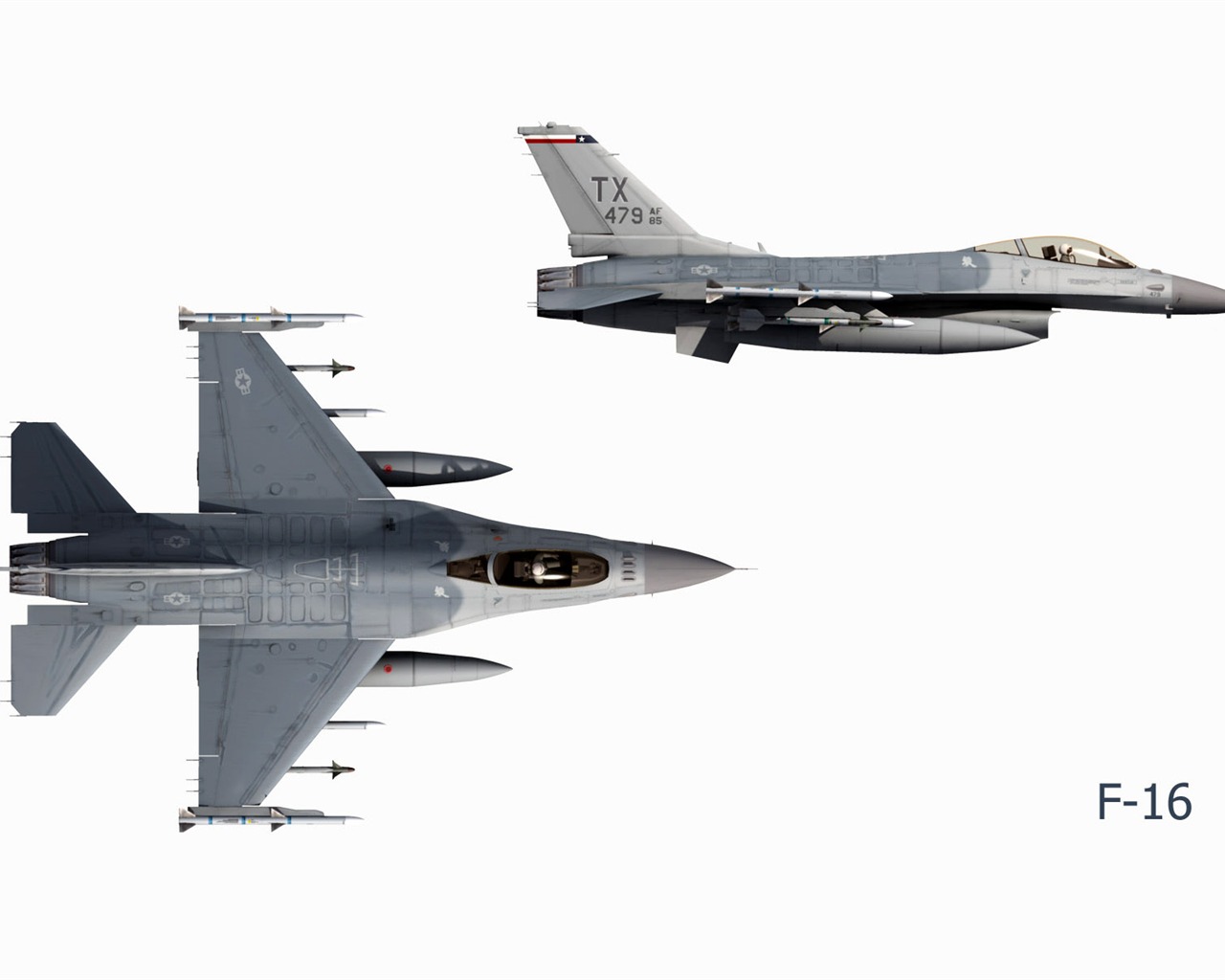 CG Wallpaper Militärflugzeugen #16 - 1280x1024