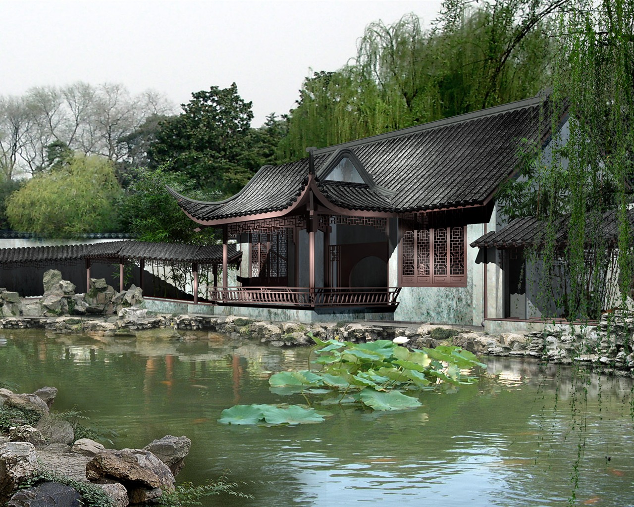 建築園林效果 高清壁紙(三) #10 - 1280x1024