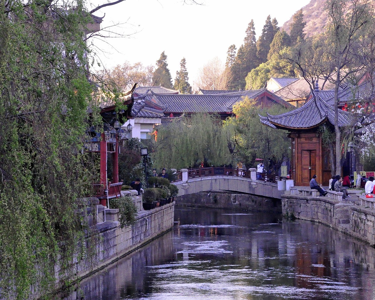 Starobylé město Lijiang atmosféra (1) (starý Hong OK práce) #4 - 1280x1024