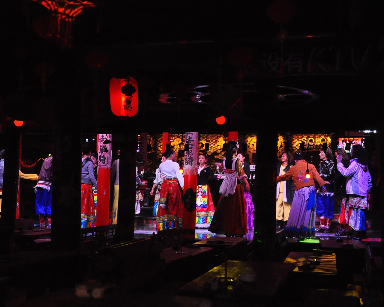 Starobylé město Lijiang atmosféra (1) (starý Hong OK práce) #28 - 1280x1024
