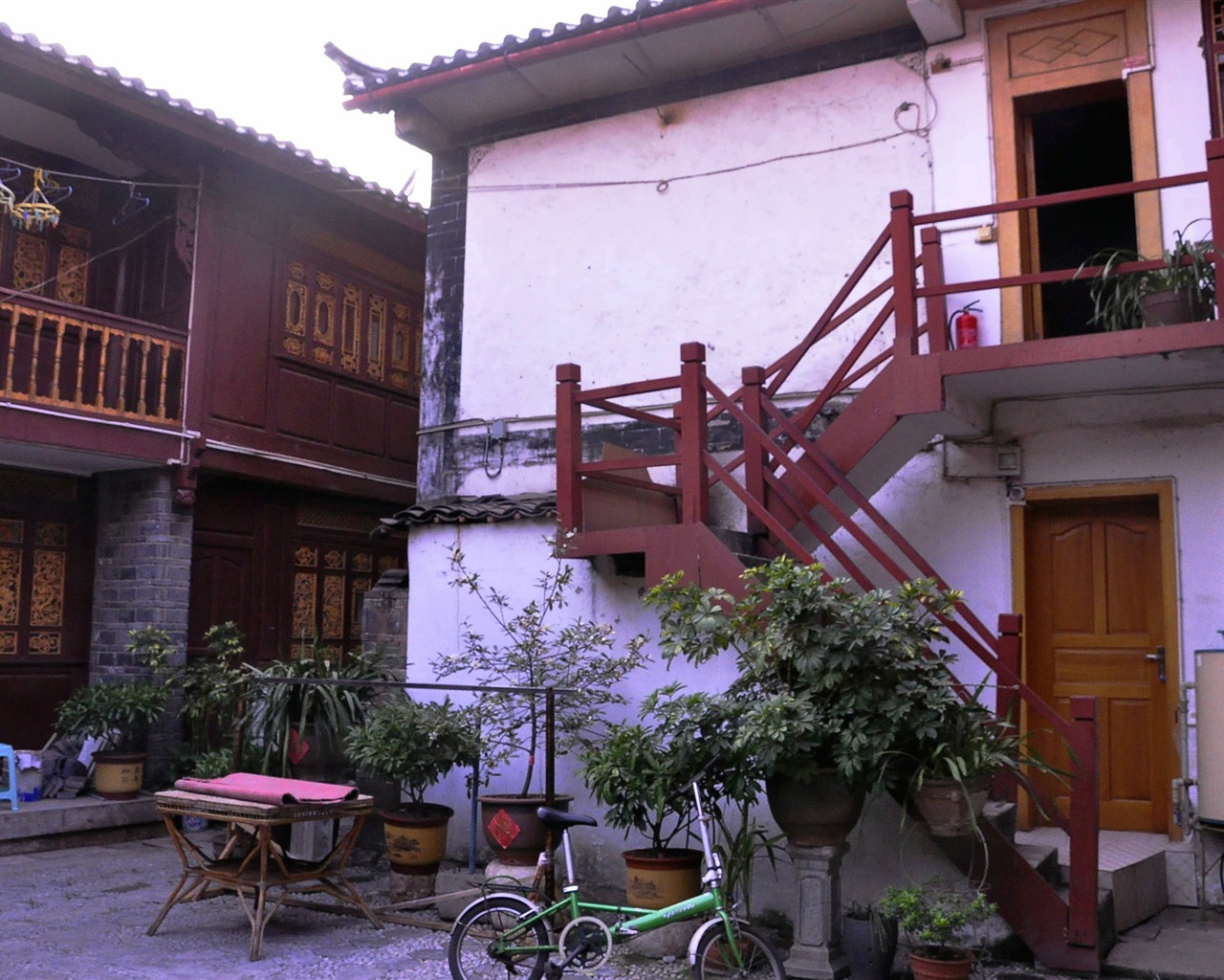 Starobylé město Lijiang atmosféra (1) (starý Hong OK práce) #35 - 1280x1024