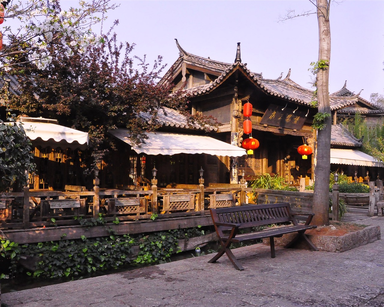 Lijiang ancient town atmosphere (2) (old Hong OK works) #1 - 1280x1024
