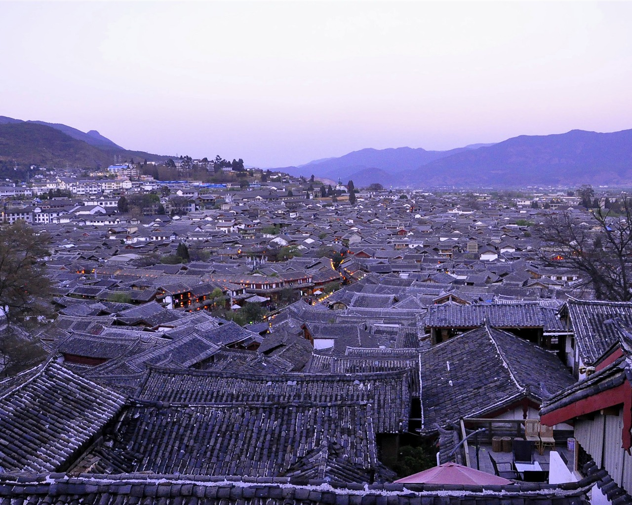Starobylé město Lijiang atmosféra (2) (starý Hong OK práce) #2 - 1280x1024