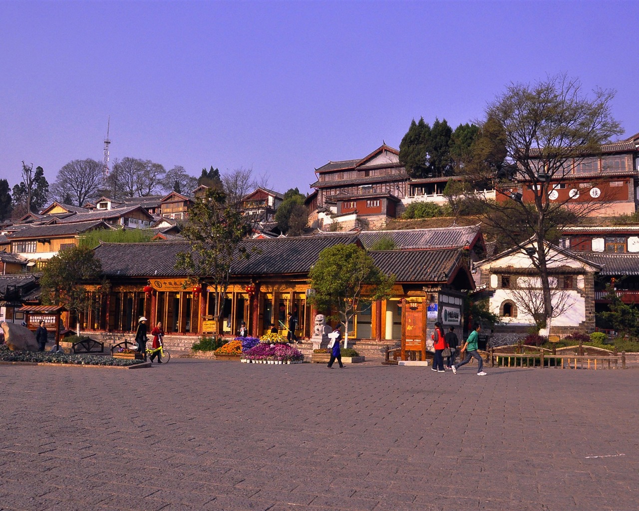 Starobylé město Lijiang atmosféra (2) (starý Hong OK práce) #6 - 1280x1024