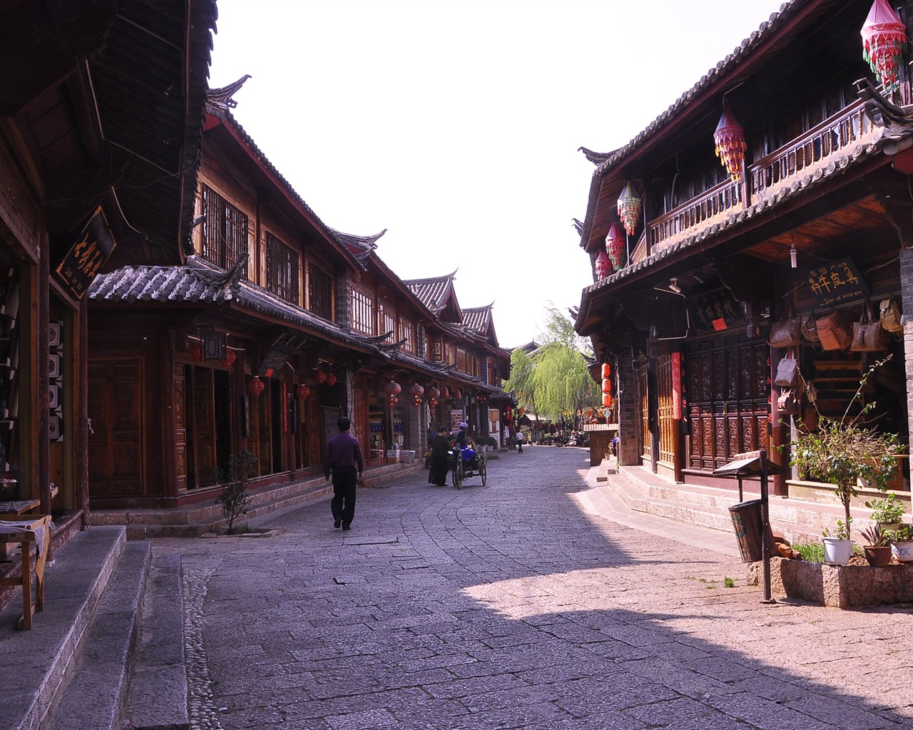 Starobylé město Lijiang atmosféra (2) (starý Hong OK práce) #16 - 1280x1024