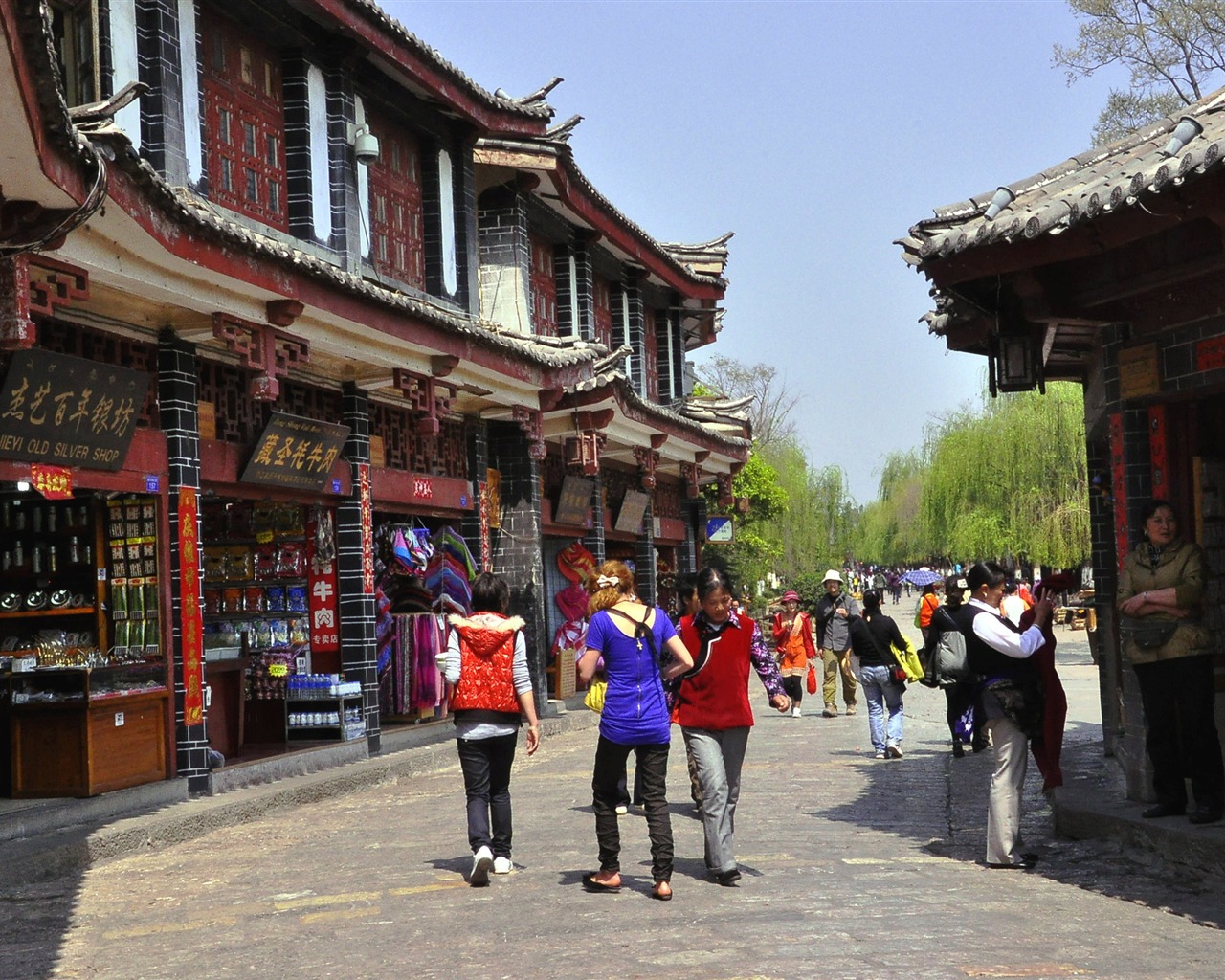 Starobylé město Lijiang atmosféra (2) (starý Hong OK práce) #24 - 1280x1024