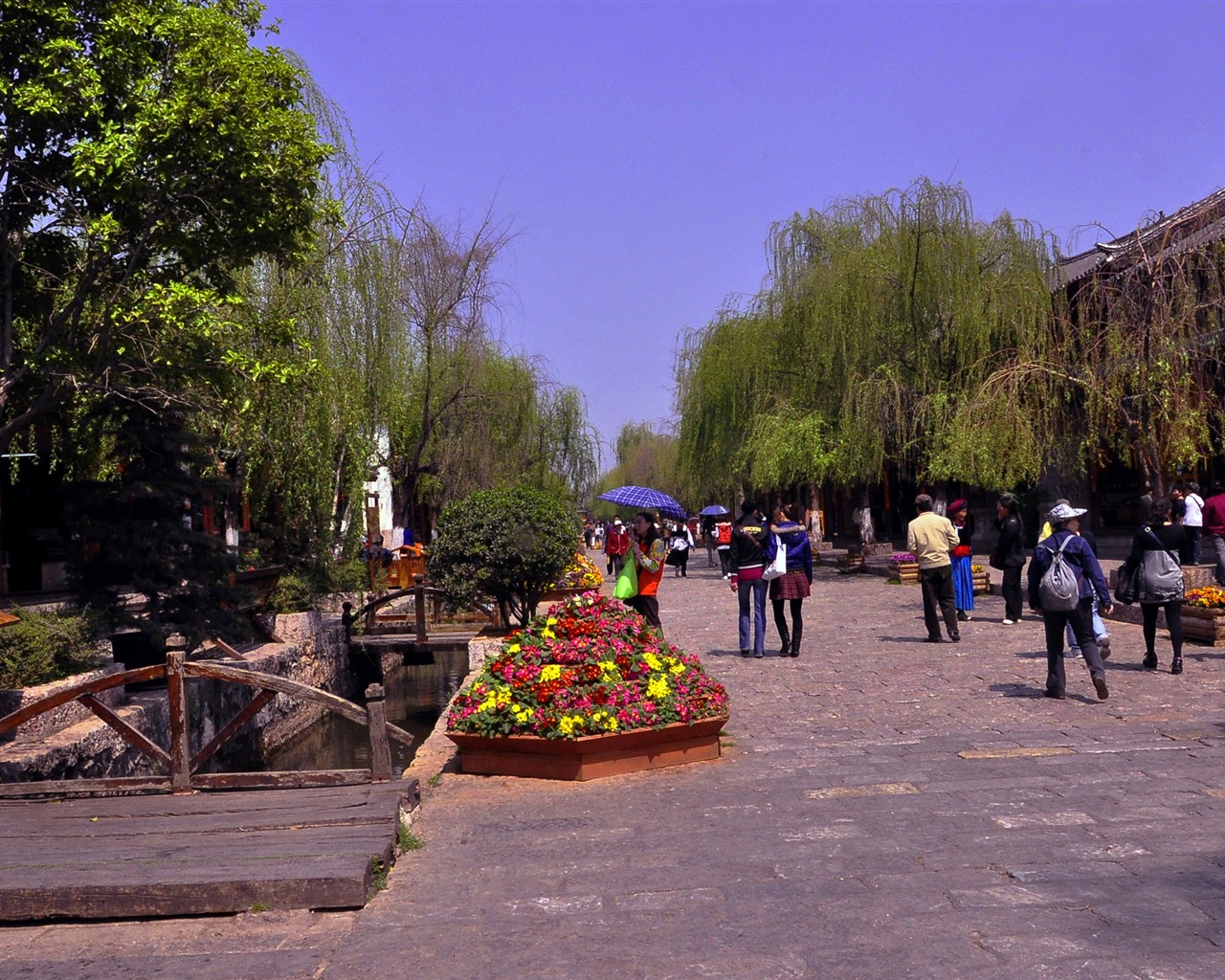 Starobylé město Lijiang atmosféra (2) (starý Hong OK práce) #25 - 1280x1024