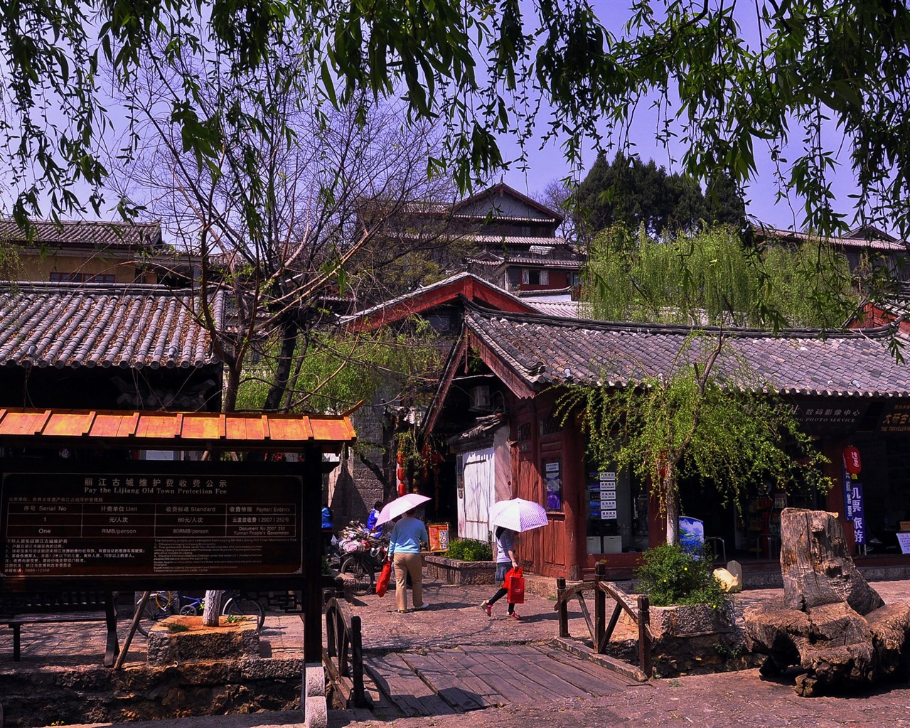 Starobylé město Lijiang atmosféra (2) (starý Hong OK práce) #26 - 1280x1024