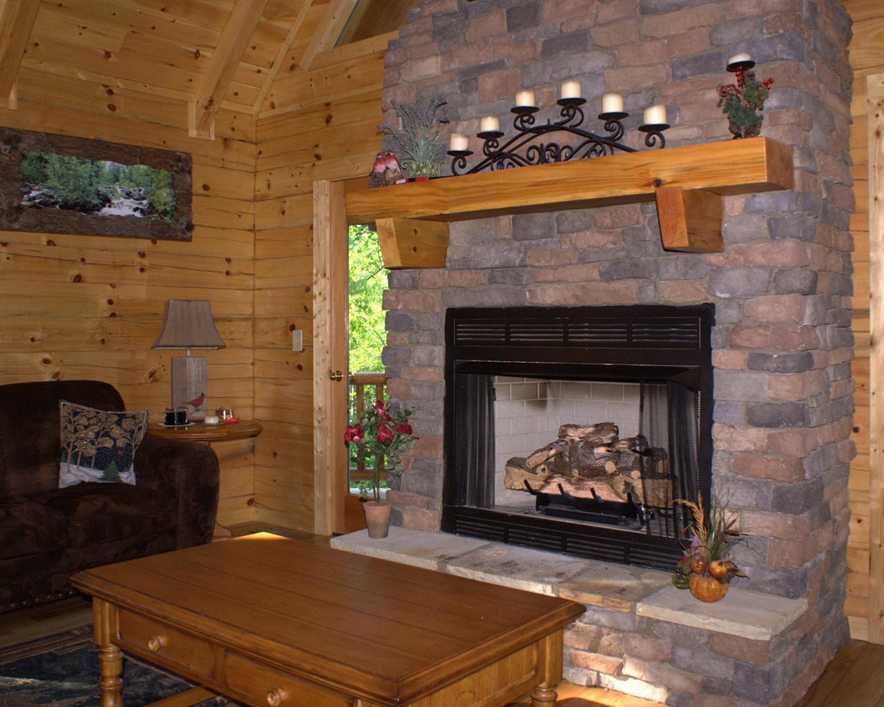 Western-style family fireplace wallpaper (1) #12 - 1280x1024