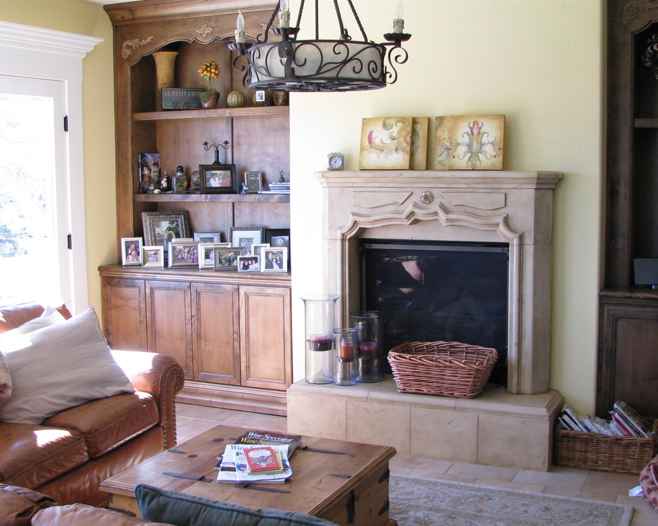 Western-style family fireplace wallpaper (2) #7 - 1280x1024