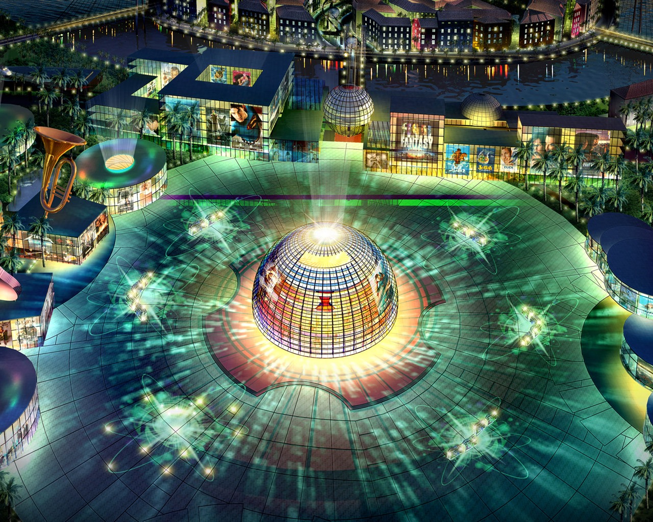 建築園林效果 高清壁紙(七) #7 - 1280x1024