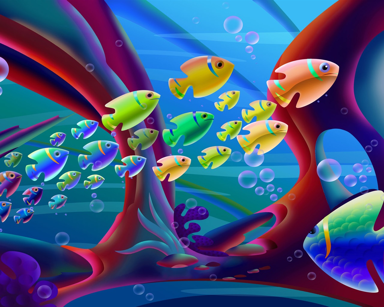 Vector illustration wallpaper (5) #2 - 1280x1024