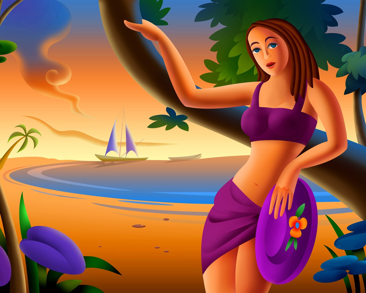Vector illustration wallpaper (5) #9 - 1280x1024