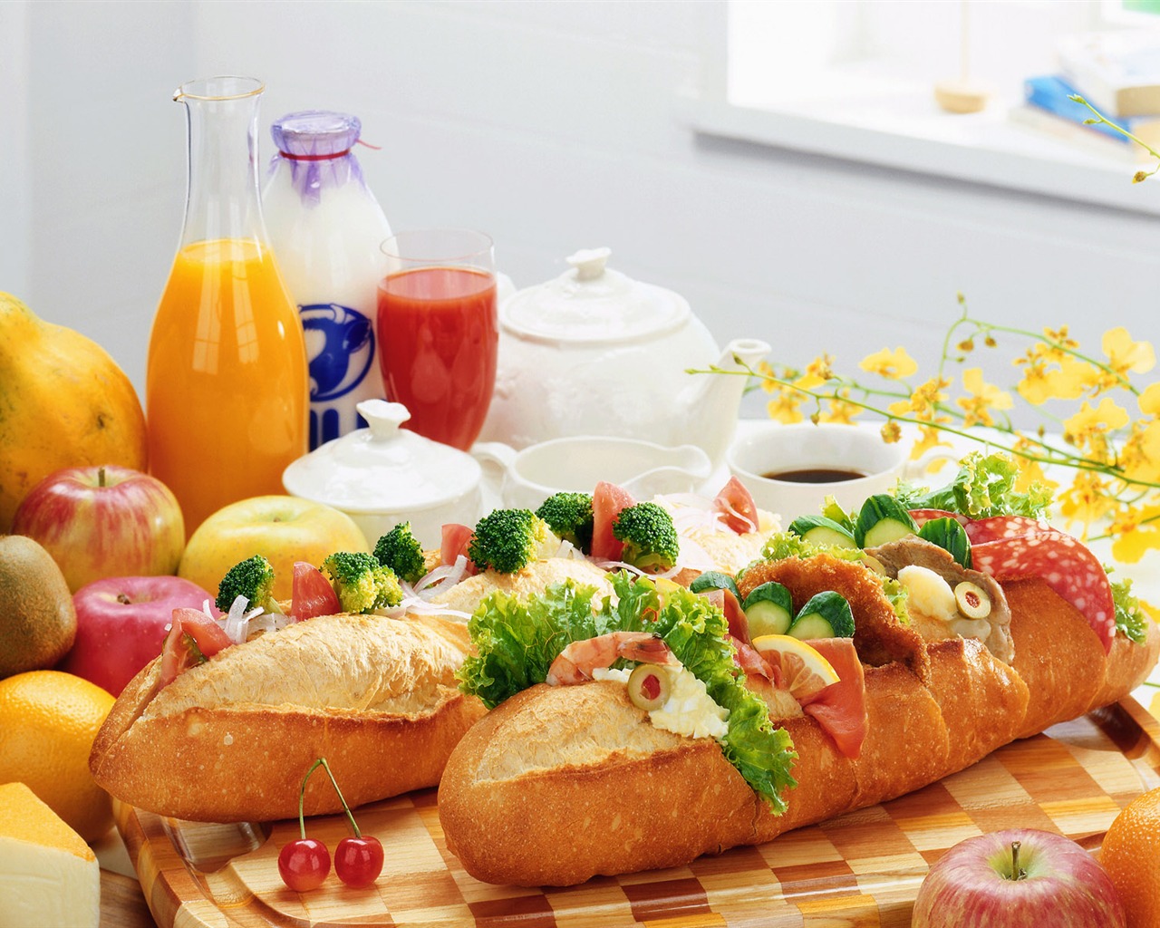 Gourmet večeře tapety (2) #2 - 1280x1024