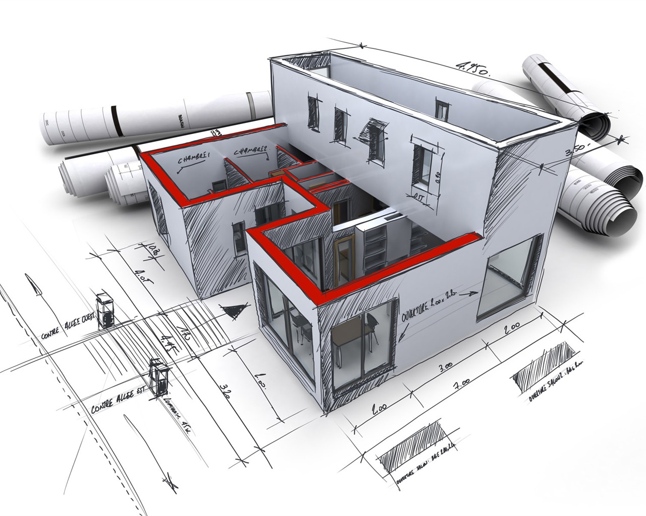 3D Architectural Design Wallpaper (1) #19 - 1280x1024
