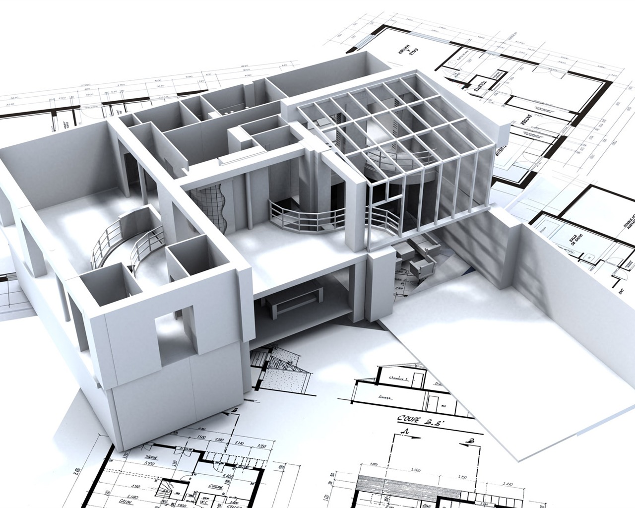 Fond d'écran 3D de conception architecturale (2) #16 - 1280x1024