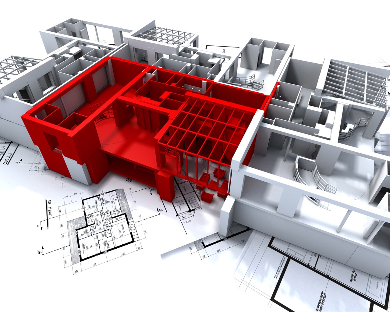 Fond d'écran 3D de conception architecturale (2) #20 - 1280x1024