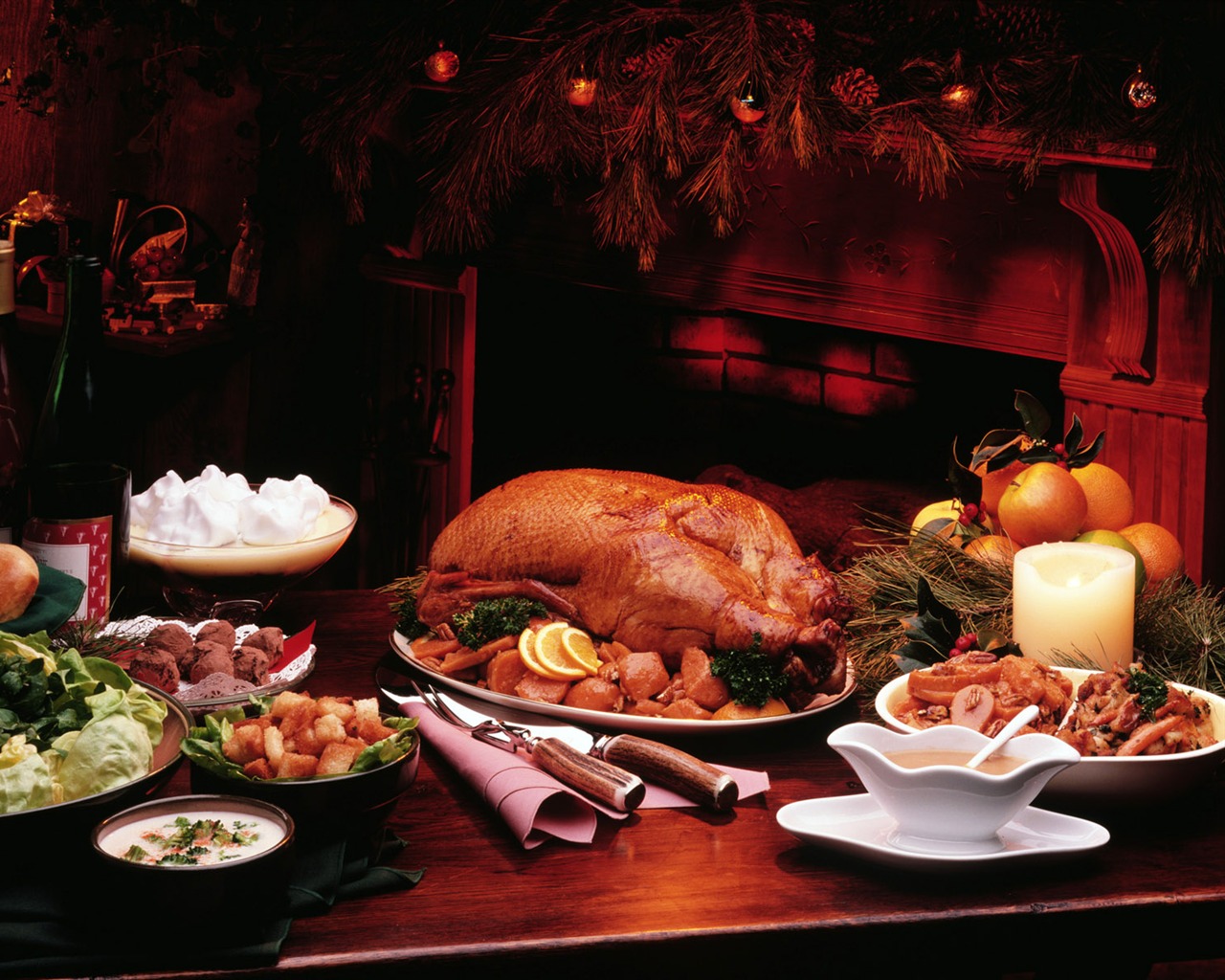 Gourmet večeře tapety (5) #19 - 1280x1024