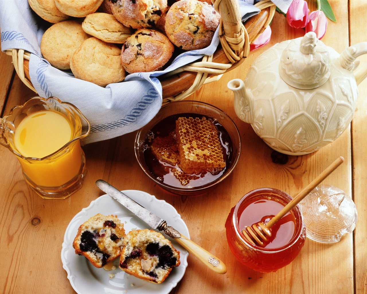Gourmet večeře tapety (7) #2 - 1280x1024