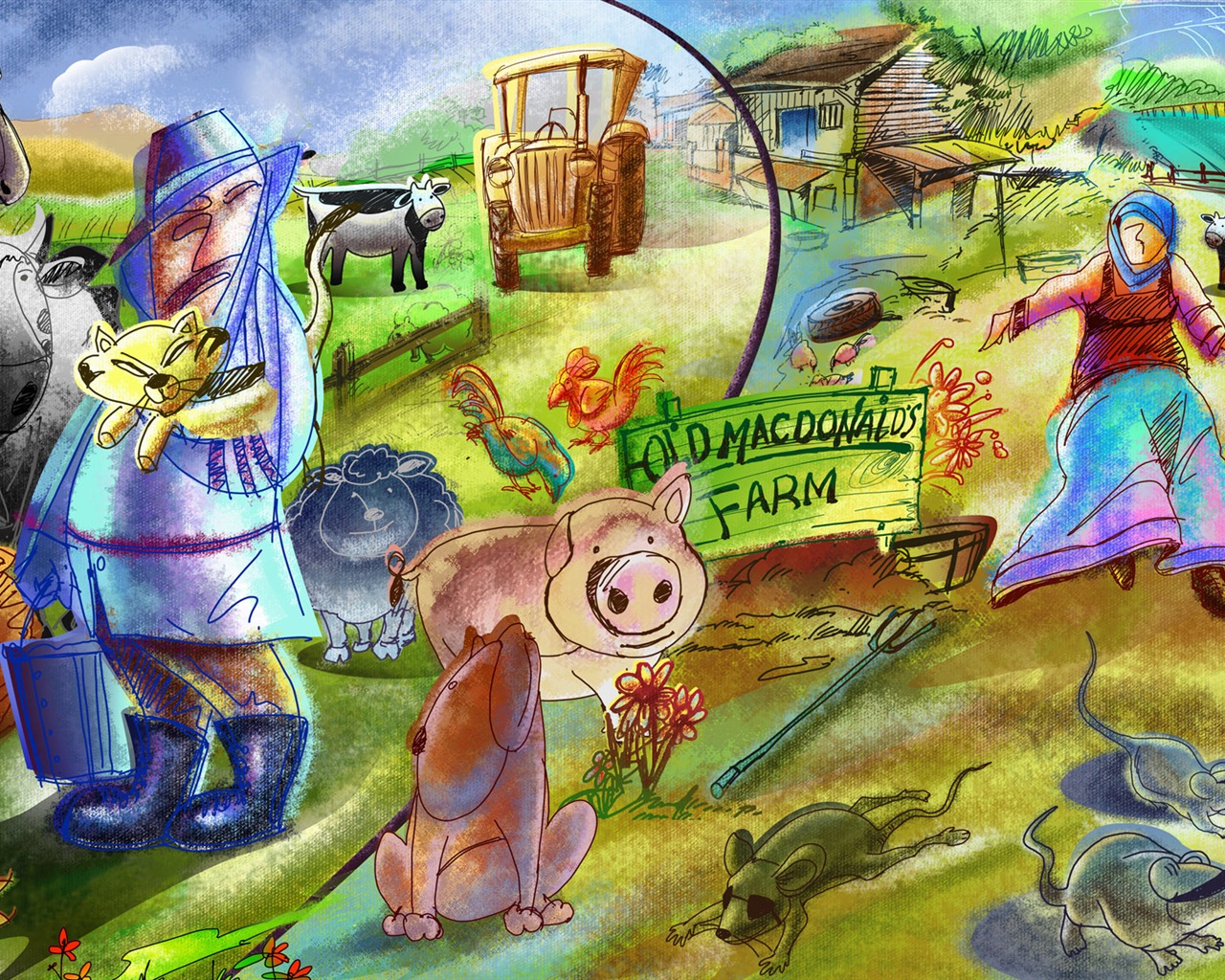 Cartoon wallpapers (2) #14 - 1280x1024