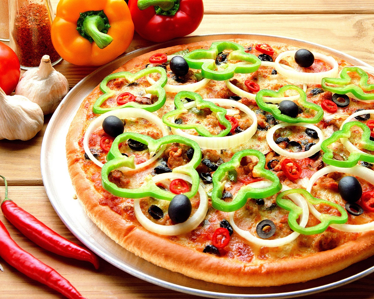 피자 식품 월페이퍼 (3) #1 - 1280x1024